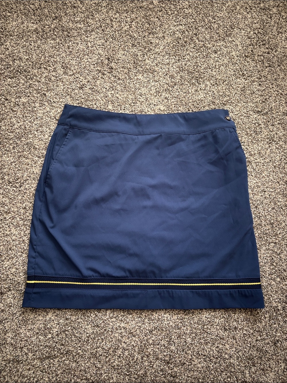 Women's Navy EP New York golf Skirt with yellow Trim